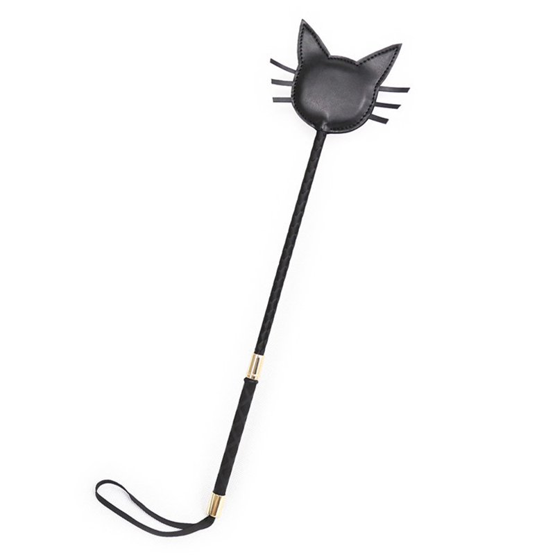 Riding Crop Dressage - 고양이 모양 탑 가죽 긴 스트레이트