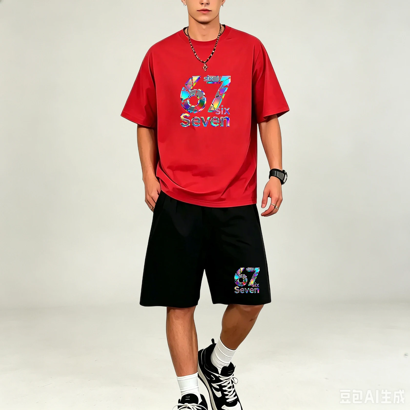 Outdoor Sport Outfit - 남성 티셔츠 세트 속건 2피스 의상