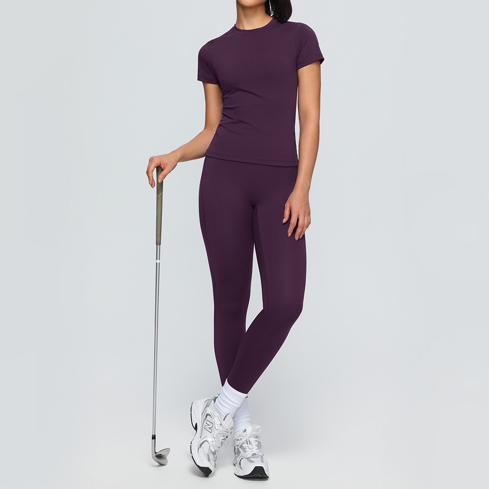 요가 세트 빠른 건조 2 조각 여성 반팔 긴 바지 야외 - Outdoor Sport Outfit 리뷰 및 가격