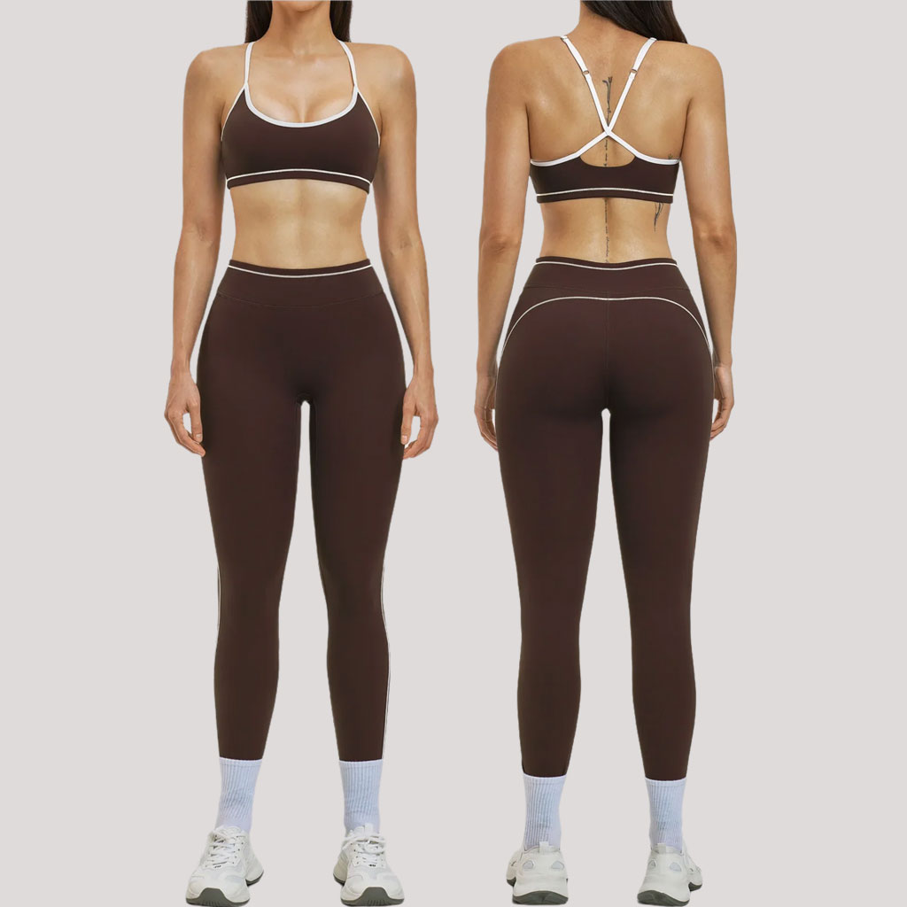 새로운 누드 느낌 스포츠 세트 여성 세트 섹시 의상 타 - Outdoor Sport Outfit 리뷰 및 가격