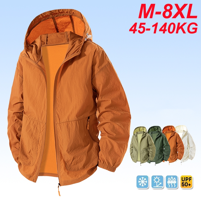 UPF 50+ 여름 하이킹 재킷 남성용 큰 사이즈 8X - Outdoor Sport Waterproof Jacket 리뷰 및 가격