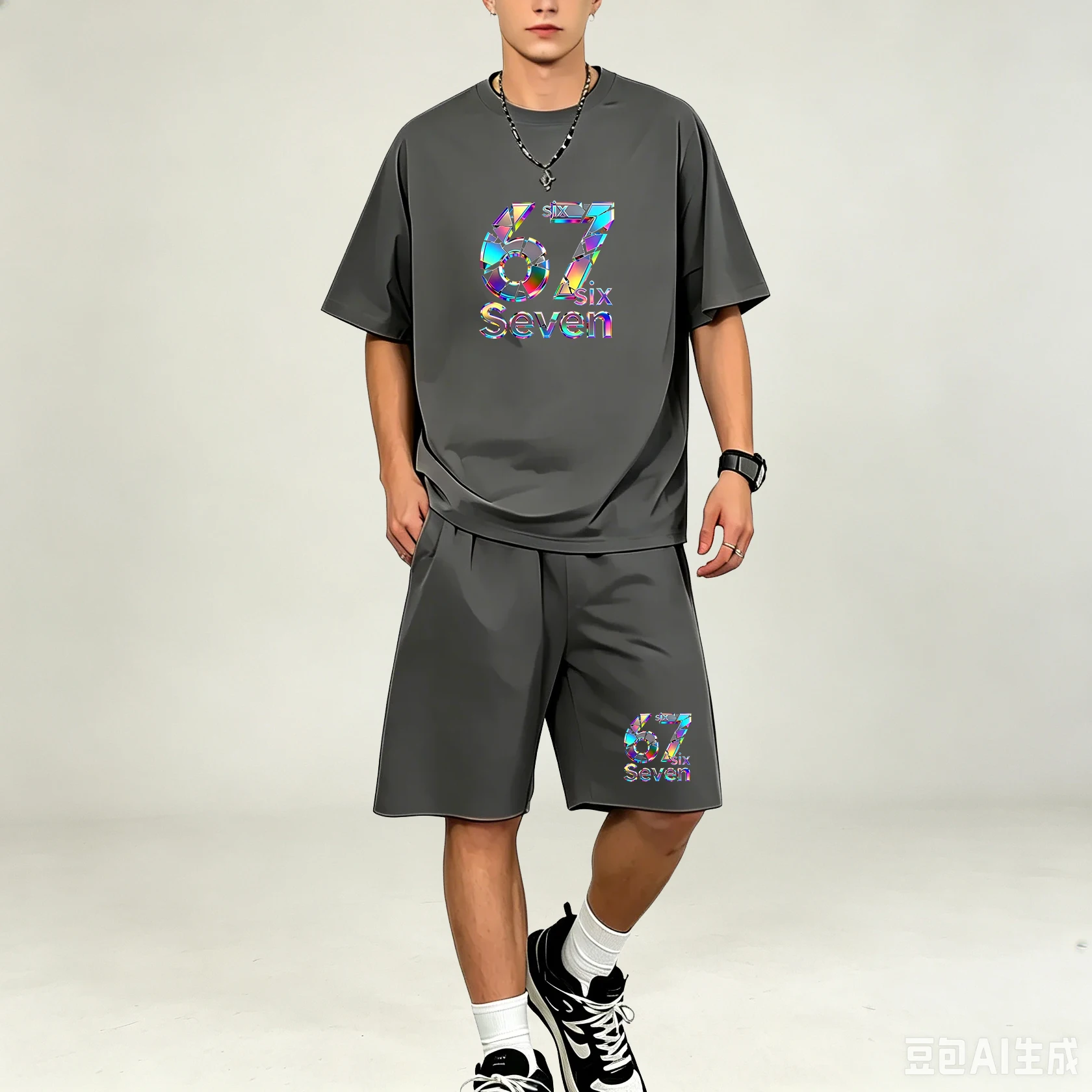 남성 티셔츠 세트 속건 2피스 의상 오버사이즈 프린트  - Outdoor Sport Outfit 리뷰 및 가격