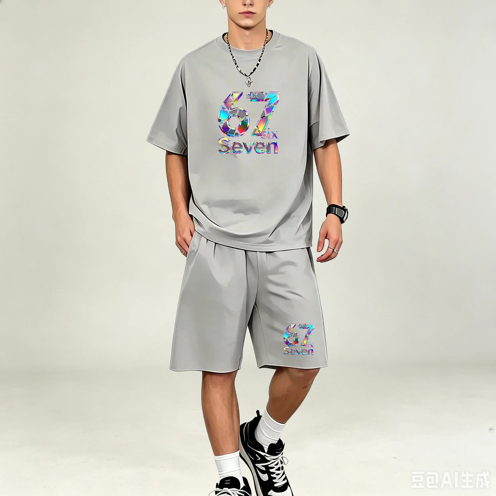 남성 티셔츠 세트 속건 2피스 의상 오버사이즈 프린트  - Outdoor Sport Outfit 리뷰 및 가격